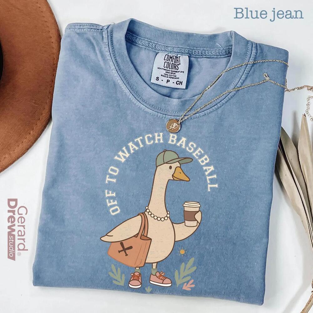 Off To Watch Baseball Goose Shirt, Silly Goose Tee